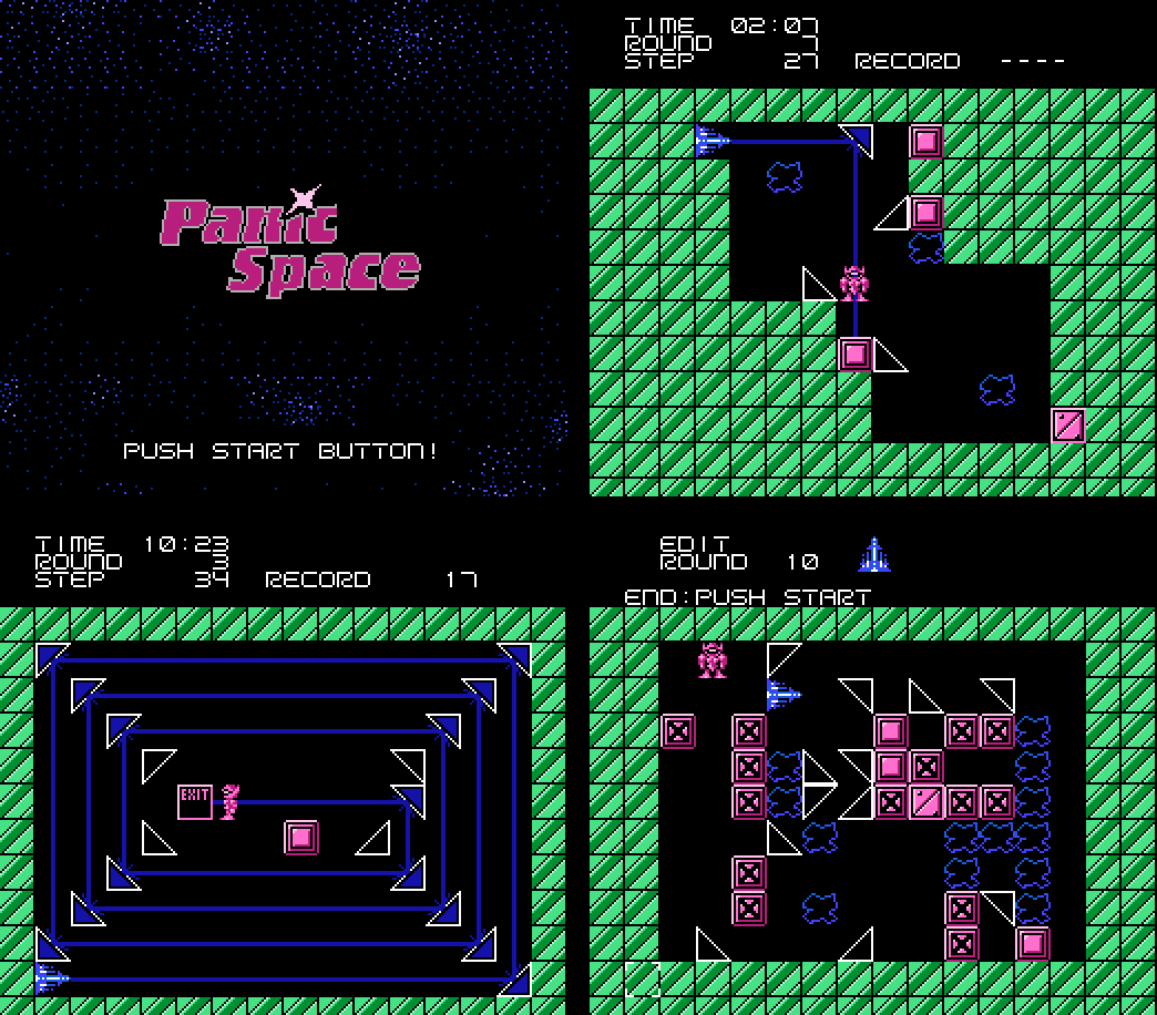 screenshots from Panic Space